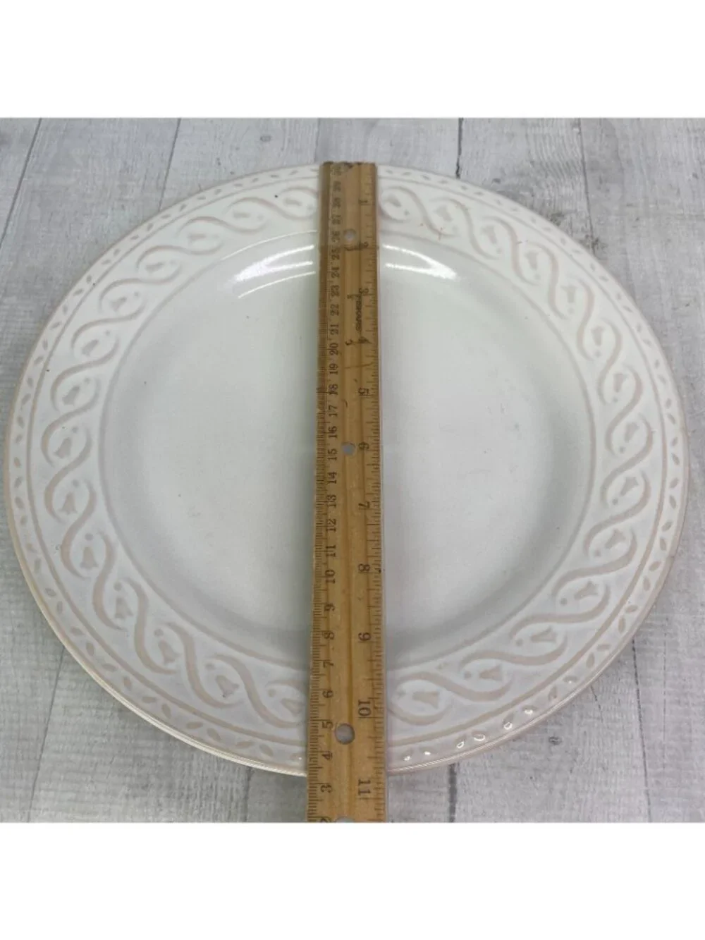 Gibson Everyday Terracotta Detail Embossed Rim Ceramic 11
